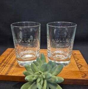 Bulleit Frontier Whiskey Tumbler Sipping Glasses Set of 2 - NEW